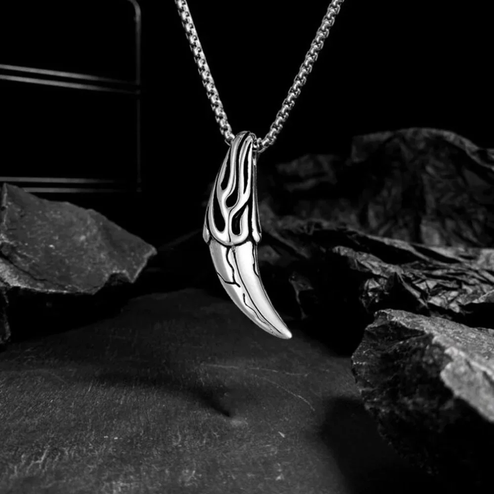 ❤️Fashion Vintage wolf tooth pendant Necklace for women/men, N90201P185